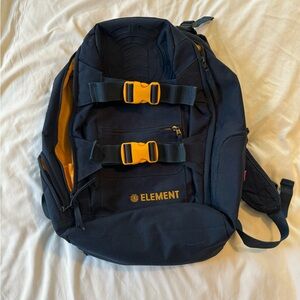 Element Black and Yellow Backpack with Adjustable Straps